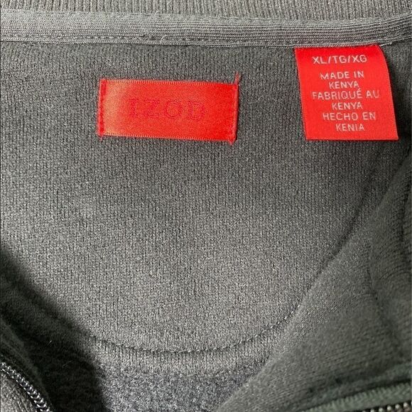 Izod Quarter Zip Pullover Sweater Sz XL - Picture 4 of 6